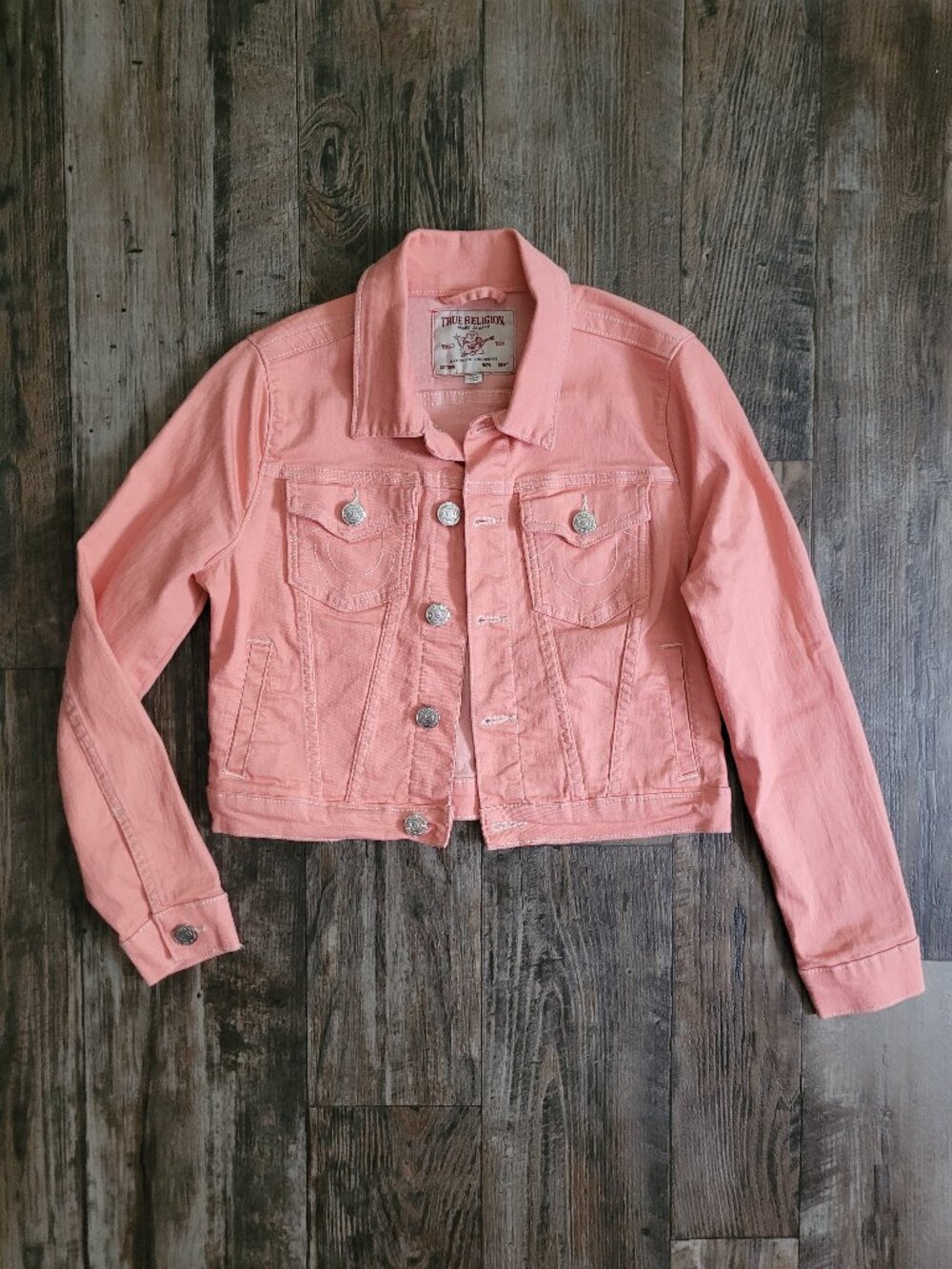 True Religion Cropped Lightweight Jean Jacket